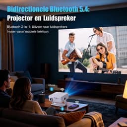 Draagbare Beamer 450 ANSI Lumen - WiFi 6 Android TV - 3840 x 2160 Resolutie - LED - Wit-grijs - Voor Thuisbioscoop — thumbnail 4