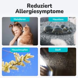 Luchtreiniger HEPA 13 Filter - Koolstoffilter - 45 Watt Vermogen - 22x22x36 cm - Wit - App Bediening — thumbnail 2