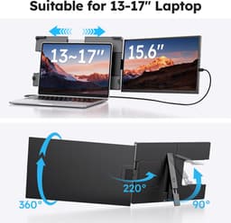 Draagbare Monitor 15,6 Inch FHD IPS - 1920 x 1080 Resolutie - 16:9 Beeldverhouding - USB-C Aansluiting - Tweede Scherm Voor Laptop — thumbnail 5
