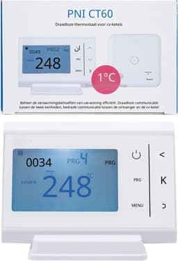 Warmara Thermostaat voor cv - CV Thermostaat - Slimme Thermostaat - Wit - 3cm x 13cm x 10cm — thumbnail 1