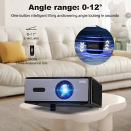 Beamer 1600 ANSI Lumen - 1080P Full HD Resolutie - LCD Scherm - Zwart - Voor Thuisbioscoop En Presentaties — thumbnail 4