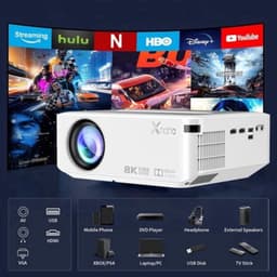 Beamer - Full HD Projector - 1920x1080 - 300 ANSI Lumen - Draagbaar - Voor Entertainment — thumbnail 3