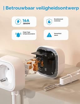 Temperatuurregelaar Smart thermostaat stopcontact voor Digital WLAN verwarmingsthermostaat stopcontact met sensor voor verwarming en koeling 16 A, 2,4 GHz — thumbnail 5
