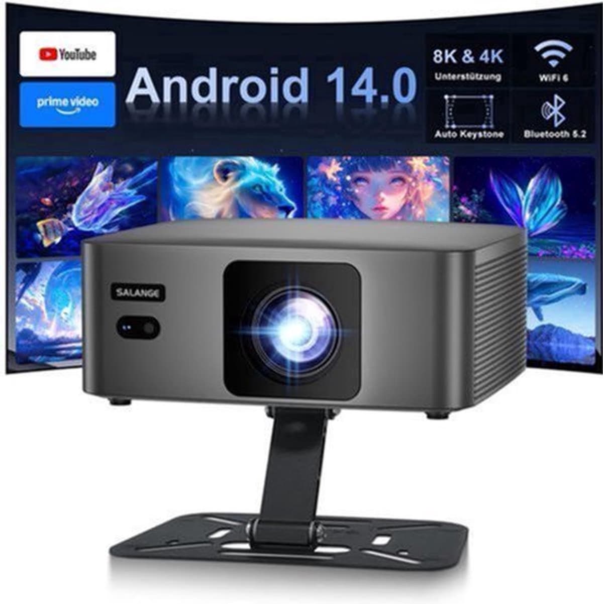 Beamer Native 1080P - 300 ANSI Lumen - 1920 x 1080 Resolutie - LED - Draagbaar - Smart Projector — afbeelding 1