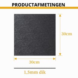 Kunststof plaat, 6 stuks, 1,5 mm, 30 x 30 cm, zwarte plastic plaat, ABS-kunststof platen, zwarte ABS-kunststof platen voor lasersnijden, ABS-platen voor knutselen, spatborden, woondecoratie enz — thumbnail 4