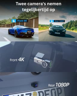 Zavio® Dashcam voor Auto - Auto Camera - Dashcam Voor en Achter Draadloos — thumbnail 3
