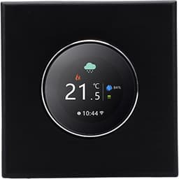 Slimme Thermostaat - Vloerverwarming Bediening - Comfort Verwarmen - Smartphone Bediening - 86x86mm - Zwart — thumbnail 1