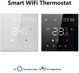 Slimme Thermostaat - Temperatuurregelaar - Energie Besparen - LCD Touchscreen - 86x86mm - Wit — thumbnail 3
