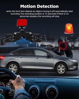 Dashcam 1080P - 4-kanaals systeem - Groothoekcamera's - Nachtzicht - Voor Auto's — thumbnail 5