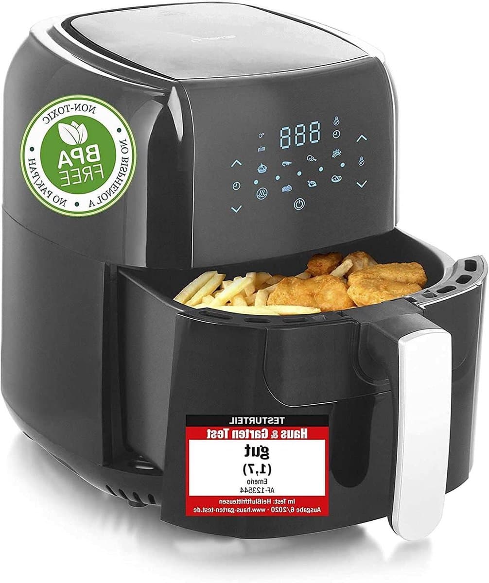 Heteluchtfriteuse - Airfryer Frituurpan - Gezond Frituren - Snel Luchtsysteem - 55 Liter - Zwart — afbeelding 1