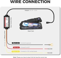 SnelShoppen - Dash-Cam Hardwire Kit USB-C met LED Display, 12V-30V naar 5V/3A Spanning Converter, 24 Uur Bewakingsmodus, Laag Voltage Bescherming voor — thumbnail 5