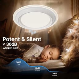 CreateEcom plafondventilator - plafondlamp - stille ventilator - dim mogelijkheid - 3 kleuren licht - app control - met afstandsbediening - 50 x 50 x 11 cm - wit — thumbnail 4