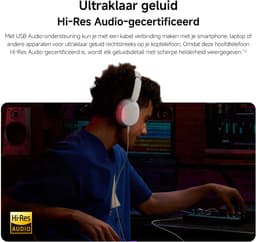 REDMI Headphones Neo - 42 dB ANC - Hi-Res Audio - 72 uur batterij - Zwart — thumbnail 4