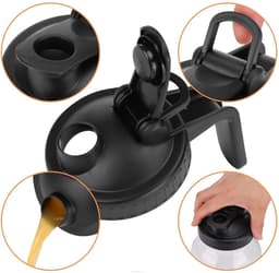 Dailygoods- Cold Brew Koffiezetapparaat 2000ml - Dikke Glazen Kan - Roestvrijstalen Filter - Lekvrij Deksel - Vaatwasmachinebestendig - Eenvoudig te gebruiken - Koffiekan — thumbnail 2