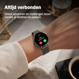Synyq Liva AMOLED Smartwatch Dames – 40mm – 3 Bandjes - Horloge Dames – Stappenteller - Sporthorloge Dames - Hartslagmeter - Bloeddrukmeter - Slaapmonitor - Geschikt voor iOS/Android - Black — thumbnail 4