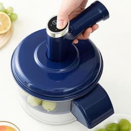 Elektrische Fruit Schilmachine - Keuken Gadget - Snel Ingrediënten Voorbereiden - Met Garde Opzetstuk - 195 x 24 cm - Blauw — thumbnail 4