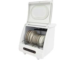 Mini vaatwasser - Tafelmodel apparaat - Servies reinigen - Multifunctioneel wassen - 45 x 45 x 43 cm - Wit