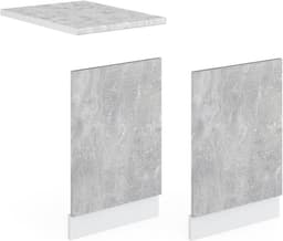 Vaatwasmachine frontpaneel - Keukenfront - Keukenopslag - Verstelbare poten - 45 cm breed - Betonlook — thumbnail 5