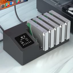 Externe Harde Schijf Dock - Opslagstation Cloner - Data Back-up Kopiëren - Offline Klonen Functie - 120 TB Capaciteit - Zwart — thumbnail 1