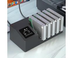 Externe Harde Schijf Dock - Opslagstation Cloner - Data Back-up Kopiëren - Offline Klonen Functie - 120 TB Capaciteit - Zwart