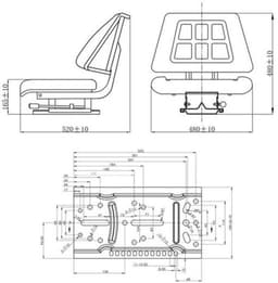 Zitplaats Tractor – Zitplek Buiten – Stoel Grasmaaier – ATV Zitting – Boerderij Zitmeubel – Duurzaam PVC – Stevige Metalen Basis — thumbnail 2
