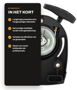 Repeteerstarter Hoogwaardige Vervanging - Grasmaaier - Motor - Duurzaam - Hoge Hardheid - Goede Sterkte - Startmotor — thumbnail 2