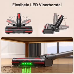 Lubluelu G11 Draadloze Steelstofzuiger 40Kpa- 5 in 1 Handstofzuiger - Zelfstaand Design - 45 Min Gebruikstijd - Verwijderbare Batterij- Anti-klit Borstel - HEPA-filter - LED-koplampen — thumbnail 3