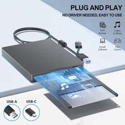 Externe Floppy Disk Drive - FDD Lezer - Oude Bestanden Lezen - USB Type-C Aansluiting - 3.5 Inch - Zwart — thumbnail 5