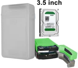 3,5 inch harde schijf schijf HDD SATA IDE plastic opbergdoos behuizing (grijs) — thumbnail 1