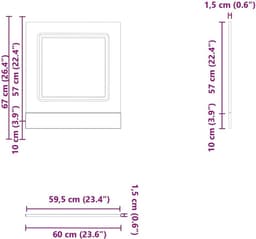Vaatwaspaneel - Vaatwasser paneel - Keuken Inrichten - Bewerkt Hout - 60x15x67 cm - Gerookt eiken — thumbnail 5