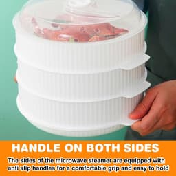 Solidchoice - 3-Laags Stoomkoker voor Magnetron met 8 Liter Capaciteit — thumbnail 5