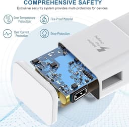 USB Oplader met Oplaadkabel USB Type-C geschikt voor Samsung Galaxy A15 A14 A13 A04s A05s A71 A55 A54 A53 A52s A40 A35 A34 A33 A25 A23 M51 M34 M14 S8 S9 S10 S20 - Snellader Adapter Mobiele Telefoon Kabel — thumbnail 4