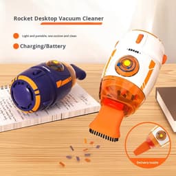 KZQ Mini bureaustofzuiger 600 Pa zuigkracht - Compact en draagbaar voor gumresten papiersnippers en toetsenbordstof - Capaciteit 55 ml - Blauw — thumbnail 5