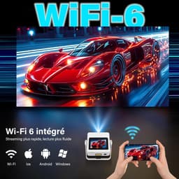 Beamer 4K Smart Mini Projector - WiFi 6 & Bluetooth - Full HD 1080P - Auto Focus & Keystone Correctie - Draagbaar — thumbnail 5
