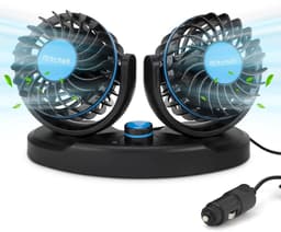 Solidchoice - Dubbelzijdige Auto Ventilator met 360 Graden Rotatie — thumbnail 1
