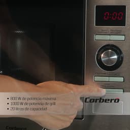 Inbouw Magnetron - Keuken Apparaat - Snel Eten - Ruim 20 Liter - 800 Watt - Roestvrij Staal — thumbnail 4