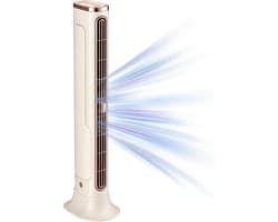 Draagbare Airconditioner - Persoonlijke Koeler - Verkoeling Binnen - Bladloos Ontwerp - 37 cm Hoog - Beige
