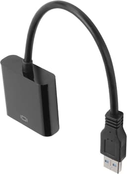 USB naar VGA Adapter - Converter Externe Display - Beeld Uitbreiden - Plug and Play - 5 Gbps - Zwart — thumbnail 4