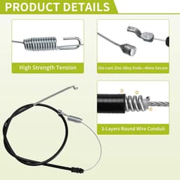 tractie controle kabel 68,66 inch - vervangend onderdeel - voorwielaandrijving grasmaaier - optimale prestaties - ShopVlot — thumbnail 3