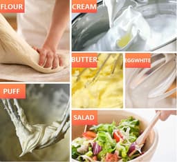 Staande Mixer - Keukenmixer - Bakken en Koken - 6 Snelheden - 3.5L Kom - Roze — thumbnail 2