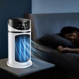 Draagbare bureau-luchtkoeler - USB-persoonlijke airconditioner met luchtbevochtiger - Bureauventilator - Stille luchtkoeler voor thuis en op kantoor — thumbnail 4