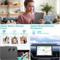 SnelShoppen - Tablet 10 Inch met 18GB RAM + 128GB ROM, Android 15, Octa-Core T30, WiFi 5, 1TB Expandable, 6000mAh, Dual Camera, GPS — thumbnail 3