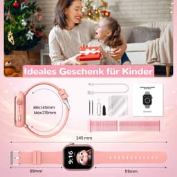 FOSMET 4G Smartwatch Kinderen - 2026 - GPS Horloge Kind met Telefoonfunctie - 1,83 Inch - SOS Knop & Videobellen - Dubbele Camera 3 MP - 1000mAh - Voor 4-12 Jaar - Voor Meisjes - Android & iOS - Roze — thumbnail 2