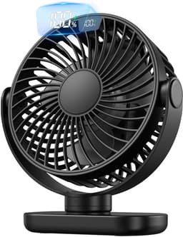 Solvix tafel ventilator geluidloos - Bureauventilator - USB - 4 Snelheden - LED Display - Voor Thuis en Kantoor — thumbnail 1