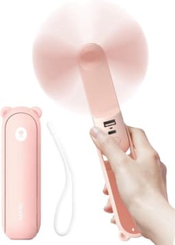 Solvix tafel ventilator geluidloos - Draagbare Ventilator - Bruin - 4800 mAh Powerbank - Maximaal 46 Uur Batterijduur - Voor Thuis en Buitengebruik — thumbnail 5