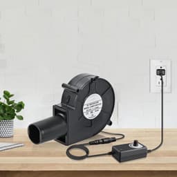 Solvix tafel ventilator geluidloos - Radiale Ventilator - Zwart - Traploos Snelheidsregelaars - Duurzame Constructie - Voor Binnen en Buiten — thumbnail 3