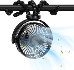 Solvix tafel ventilator geluidloos - Draagbare Ventilator - Klein en Lichtgewicht - 360 Graden Rotatie - Oplaadbare Batterij tot 40 Uur - Voor Kinderen en Volwassenen — thumbnail 1