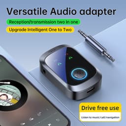 Bluetooth 5.4 AUX Adapter 2-in-1 Bluetooth Transmitter en Receiver Auto 3.5mm - Voor Auto, TV, PC, Koptelefoon - 2 Apparaten Verbinden - Vrije Muziek & Handsfree Gesprekken — thumbnail 4