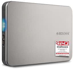 Externe Harde Schijf - Draagbare Opslag - Bestanden Opslaan - Universeel Compatibel - 2 TB - Warm Zilver — thumbnail 1