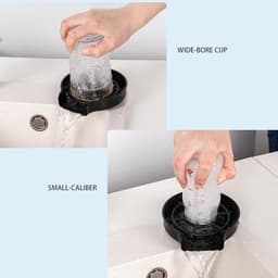 Gootsteenbekerwasser - Glazen spoeler Bekerreiniger - Keuken schoonmaken - Snelle automatische reiniging - 125 cm - Zilver — thumbnail 4